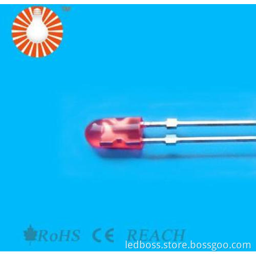 346 oval red led